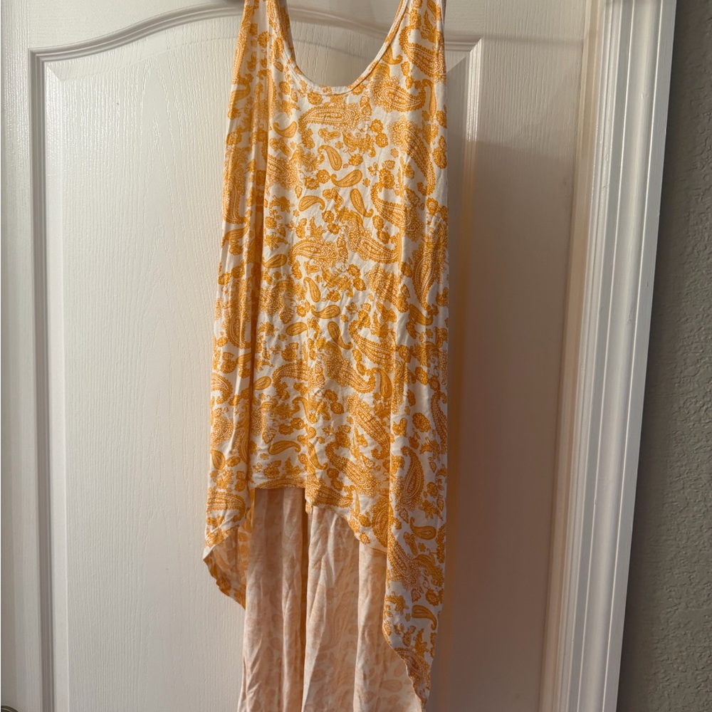 Flying Tomato Orange and Cream Paisley Dress